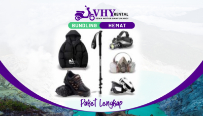 Sewa Motor Banyuwangi - Paket Lengkap - Sewa Jaket Masker Headlamp trekking pole sepatu sunglasses